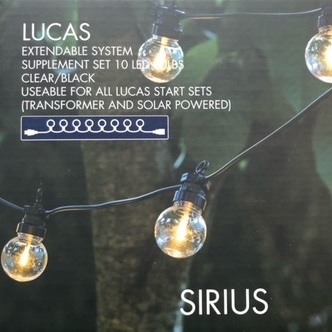 Hulpeloosheid tot nu Correctie Sirius Lucas clear lichtsnoer uitbreidingsset 3m - Petit-Jolie