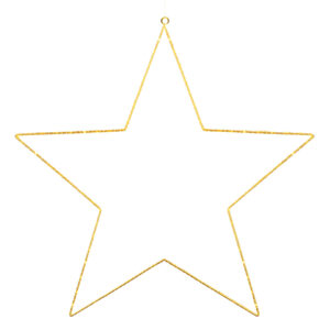 Sirius Liva ster 70 cm goud met 80 warmwitte LED’s, sfeervolle batterijverlichting voor raam- en wanddecoratie.