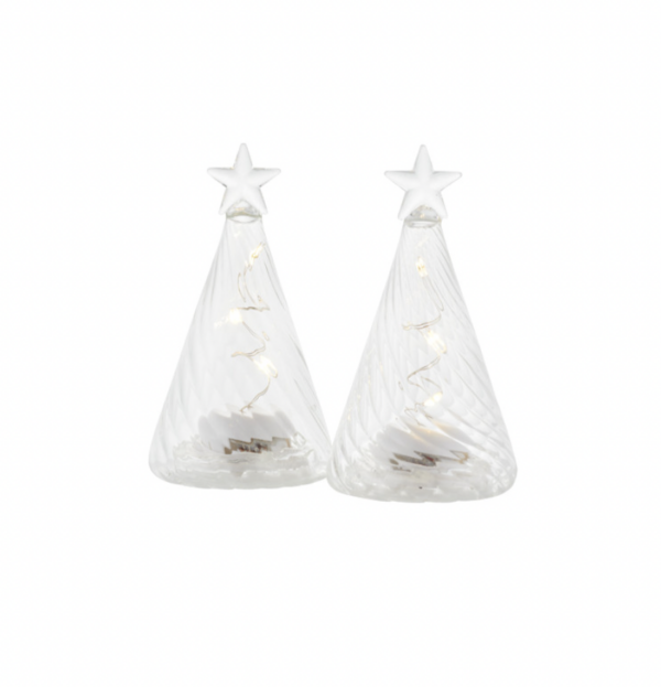 Wave Kerstboom Clear 2 st