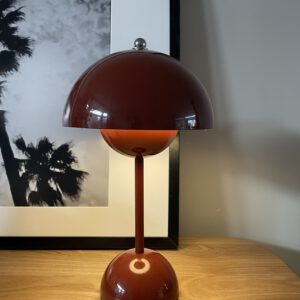 Paddenstoel LED lamp bordeaux rood