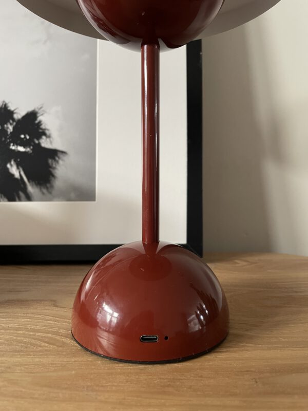 Paddenstoel LED lamp bordeaux rood