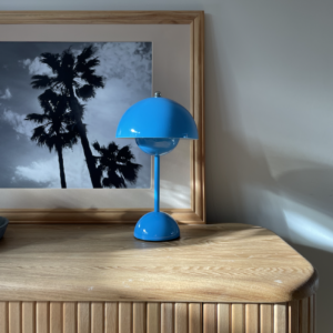 Paddenstoel LED lamp blauw