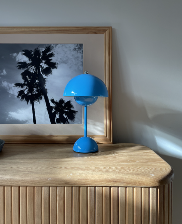 Paddenstoel LED lamp blauw