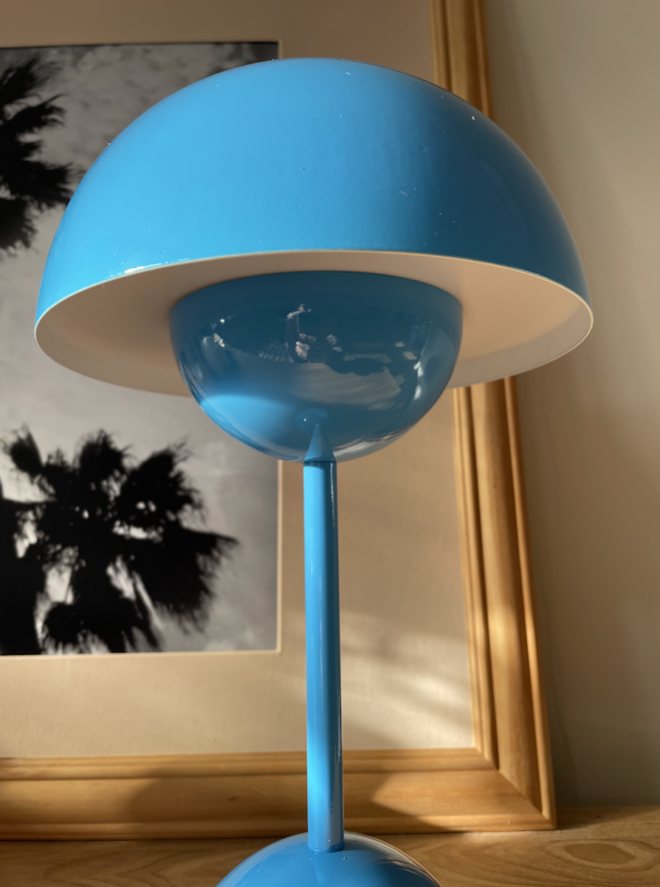 Paddenstoel LED lamp blauw