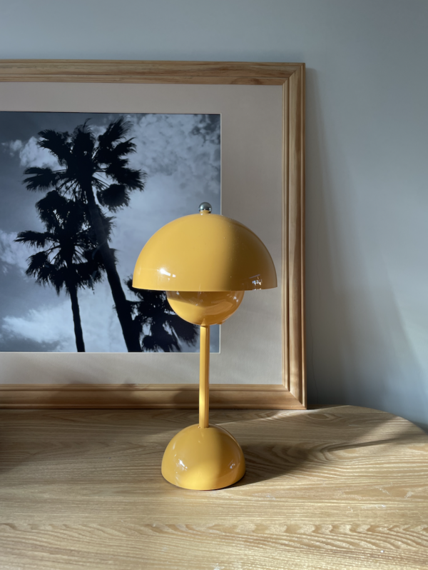 Paddenstoel LED lamp Geel