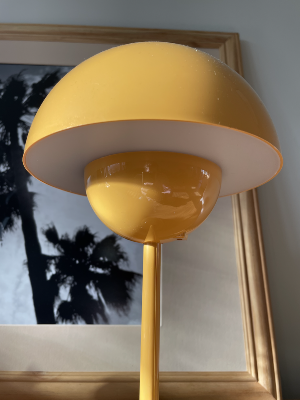 Paddenstoel LED lamp Geel