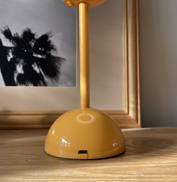 Paddenstoel LED lamp Geel