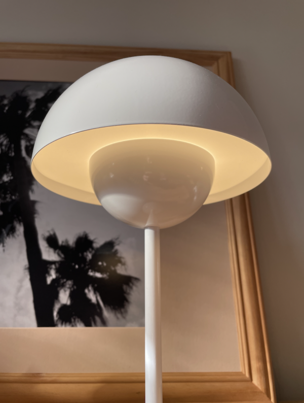 Paddenstoel LED lamp wit