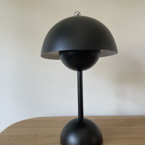 Paddenstoel LED lamp zwart