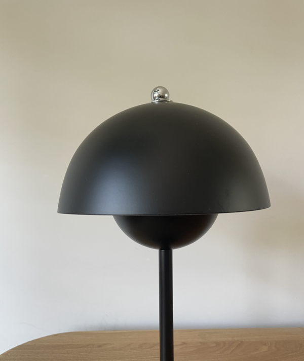 Paddenstoel LED lamp zwart