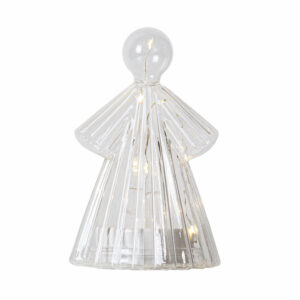 Sirius Alberte Engel 14 cm LED kerstdecoratie van glas.