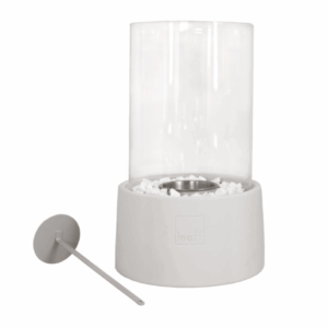 Leeff Stonefire wit sfeerhaard van steenlook met modern design voor binnen en buiten