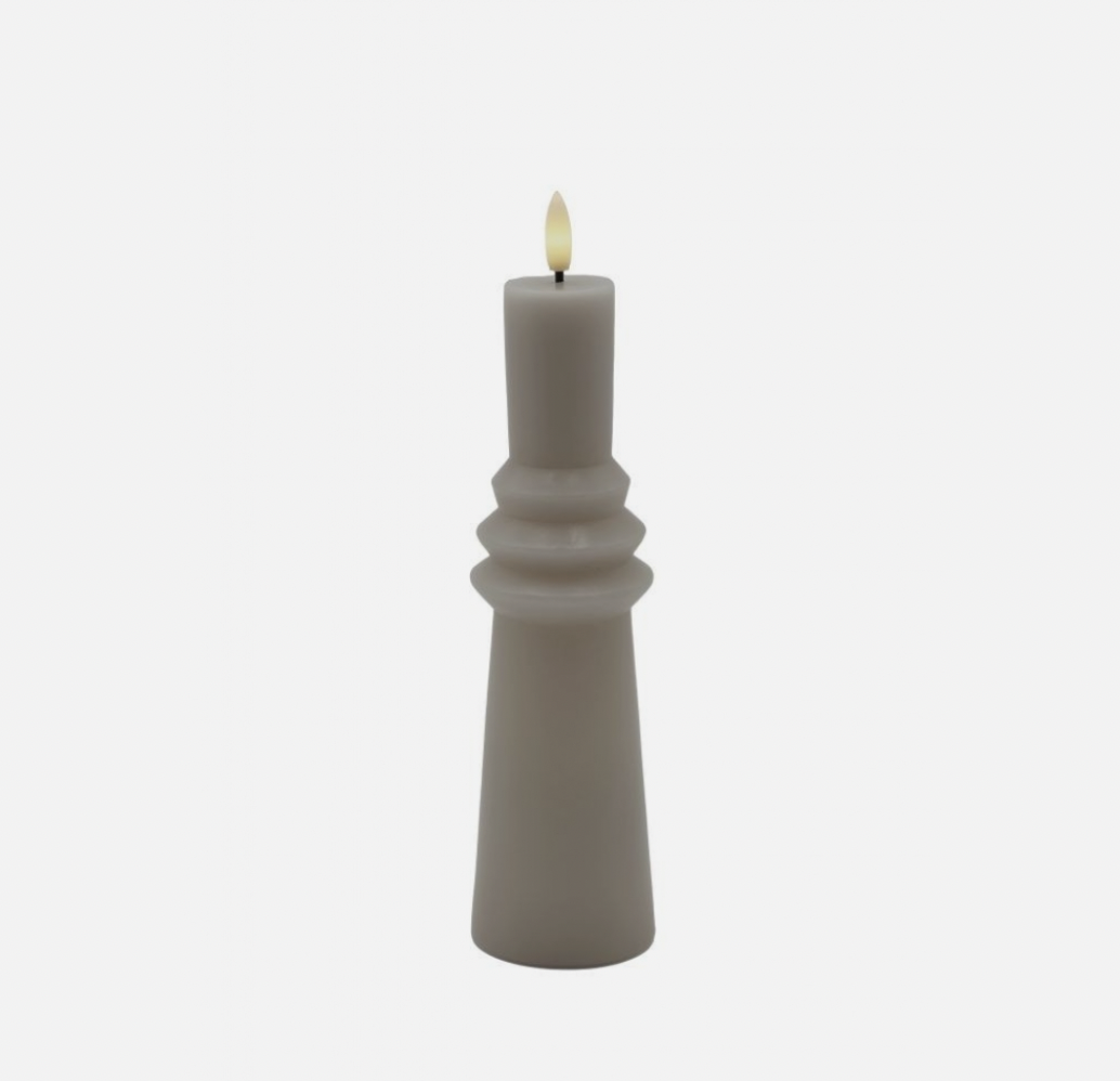 Sirius Sille geometrische LED-kaars in Scandinavisch design met warm wit licht (Ø6x22 cm)