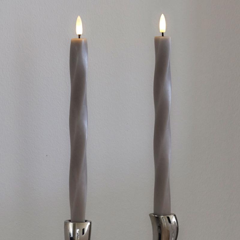 Sirius Sille Twist Nordic Sculpture LED-kaars in Scandinavisch design met warm wit licht (Ø2x25 cm)