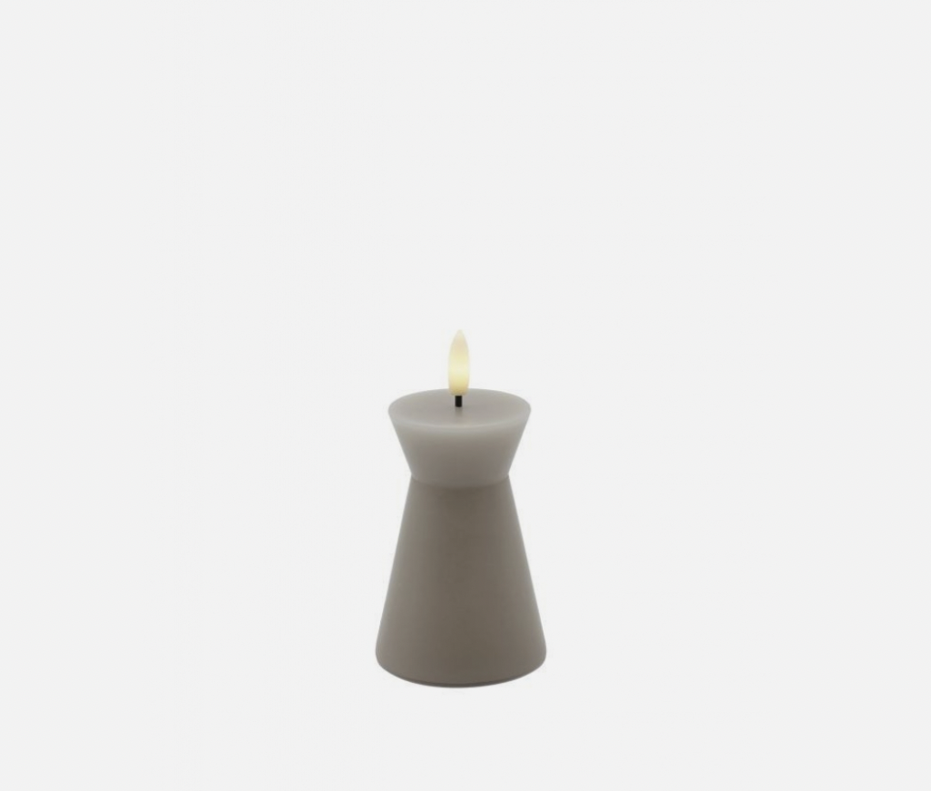 Sirius Sille geometrische LED-kaars in Scandinavisch design met warm wit licht (Ø6,5x10 cm)
