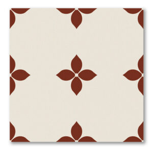 Portugese Bloem Plaktegels in klassieke mediterrane stijl, uitgevoerd in contrasterende kleuren en geschikt voor het eenvoudig vernieuwen van vloeren.