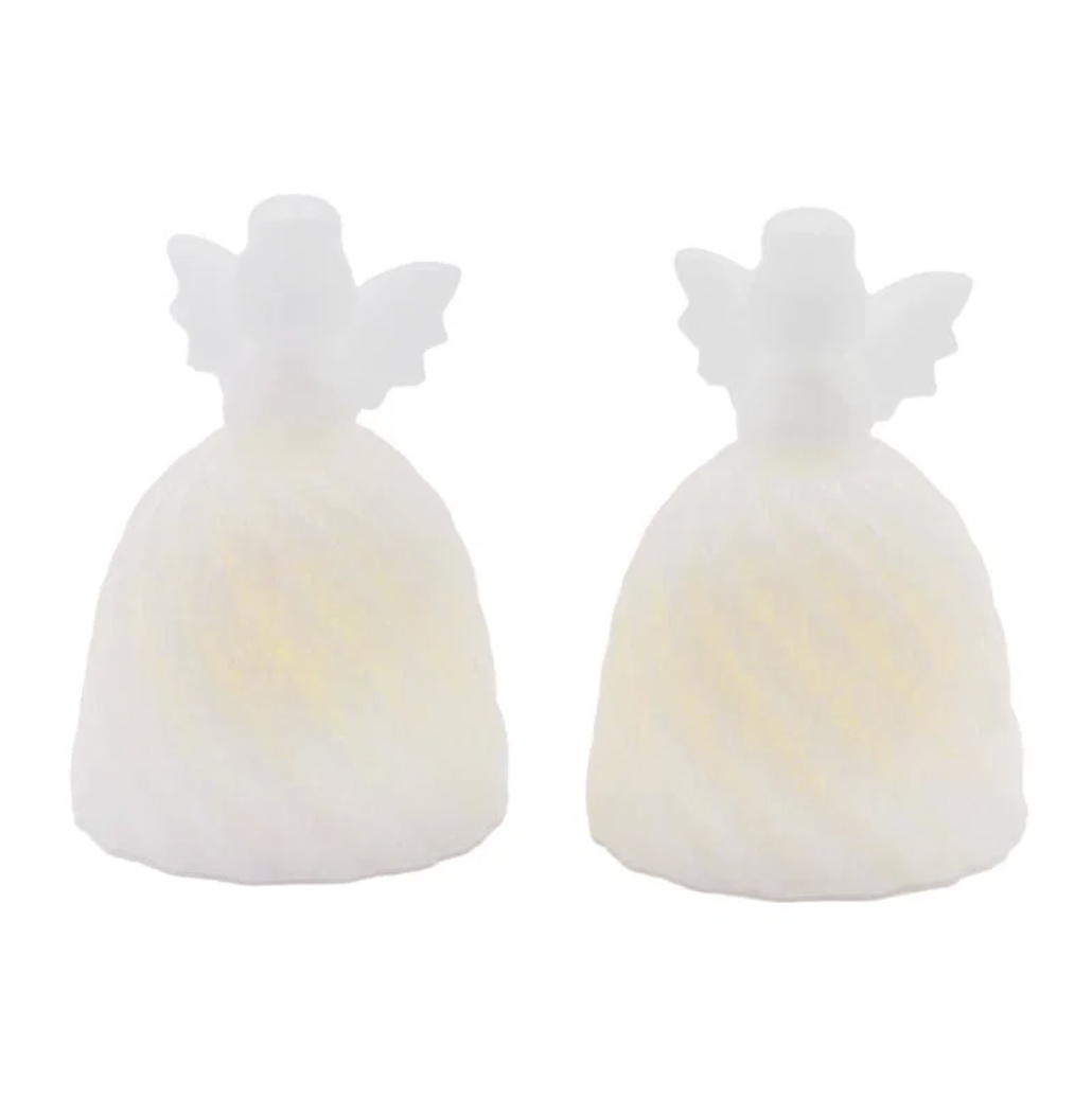 Sirius Angel engel van echte was met warm wit LED-licht – 10 cm